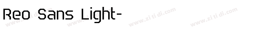 Reo Sans Light字体转换